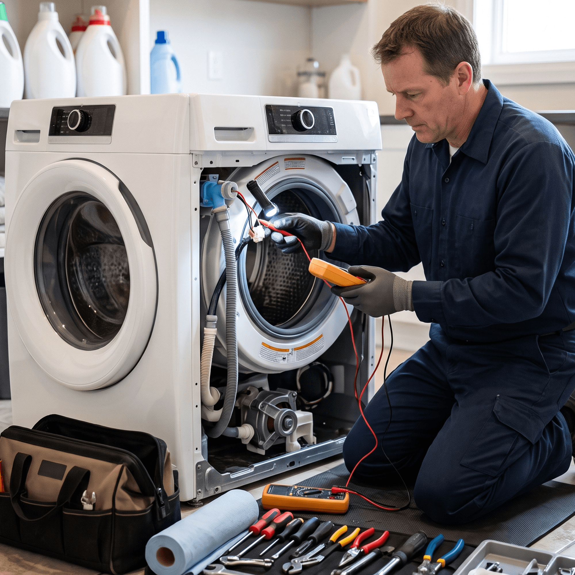 Washing machine working perfectly after leakage repair